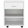 Stella Homewares Rolling Cabinet White 46x36x59 cm Engineered Wood
