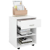 Stella Homewares Rolling Cabinet White 46x36x59 cm Engineered Wood