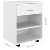 Stella Homewares Rolling Cabinet White 46x36x59 cm Engineered Wood