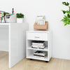 Stella Homewares Rolling Cabinet White 46x36x59 cm Engineered Wood