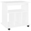 Stella Homewares Rolling Cabinet White 60x45x60 cm Engineered Wood