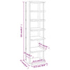 Stella Homewares Shoe Cabinet White 27.5x27x102 cm Engineered Wood