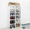 Stella Homewares Shoe Cabinets 2 pcs White 27.5x27x102 cm Engineered Wood