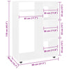 Stella Homewares Wardrobe White 80x40x110 cm Engineered Wood