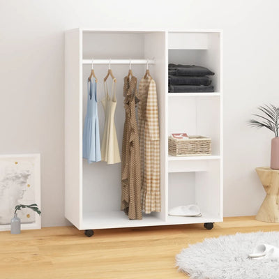 Stella Homewares Wardrobe White 80x40x110 cm Engineered Wood