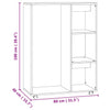 Stella Homewares Wardrobe Sonoma Oak 80x40x110 cm Engineered Wood