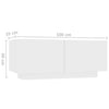 Stella Homewares Bedside Cabinet White 100x35x40 cm Engineered Wood