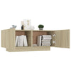 Stella Homewares Bedside Cabinet Sonoma Oak 100x35x40 cm Engineered Wood