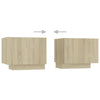 Stella Homewares Bedside Cabinet Sonoma Oak 100x35x40 cm Engineered Wood