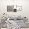 Stella Homewares Bedside Cabinet Concrete Grey 100x35x40 cm Engineered Wood