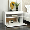 Stella Homewares Bedside Cabinet & LED Lights White 60x35x40 cm Engineered Wood