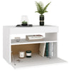 Stella Homewares Bedside Cabinet & LED Lights White 60x35x40 cm Engineered Wood