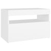 Stella Homewares Bedside Cabinet & LED Lights White 60x35x40 cm Engineered Wood
