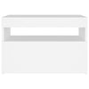 Stella Homewares Bedside Cabinet & LED Lights White 60x35x40 cm Engineered Wood