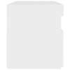 Stella Homewares Bedside Cabinet & LED Lights White 60x35x40 cm Engineered Wood