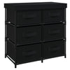Stella Homewares Storage Cabinet with 6 Drawers 55x29x55 cm Black Steel