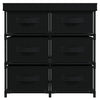 Stella Homewares Storage Cabinet with 6 Drawers 55x29x55 cm Black Steel