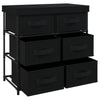 Stella Homewares Storage Cabinet with 6 Drawers 55x29x55 cm Black Steel