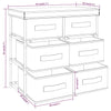Stella Homewares Storage Cabinet with 6 Drawers 55x29x55 cm Black Steel