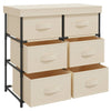 Stella Homewares Storage Cabinet with 6 Drawers 55x29x55 cm Cream Steel