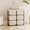 Stella Homewares Storage Cabinet with 6 Drawers 55x29x55 cm Cream Steel