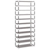 Stella Homewares Shoe Cabinet Grey 60x30x166 cm Fabric