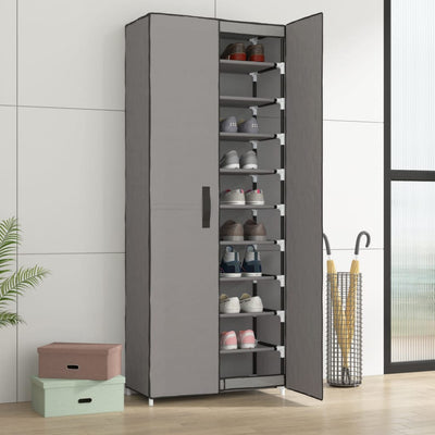 Stella Homewares Shoe Cabinet Grey 60x30x166 cm Fabric