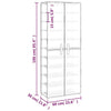 Stella Homewares Shoe Cabinet Cream 60x30x166 cm Fabric