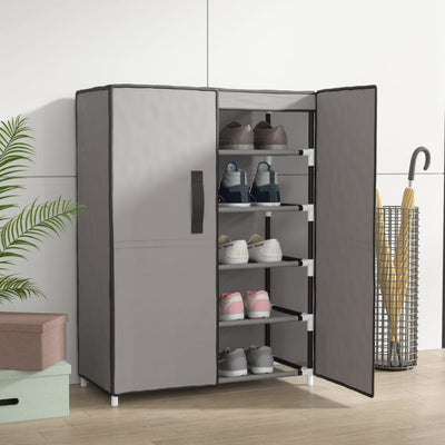 Stella Homewares Shoe Cabinet Grey 60x28x90 cm Fabric