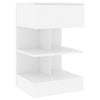 Stella Homewares Bedside Cabinet White 40x35x65 cm Engineered Wood