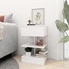Stella Homewares Bedside Cabinet White 40x35x65 cm Engineered Wood