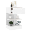 Stella Homewares Bedside Cabinet White 40x35x65 cm Engineered Wood