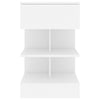 Stella Homewares Bedside Cabinet White 40x35x65 cm Engineered Wood