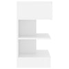 Stella Homewares Bedside Cabinet White 40x35x65 cm Engineered Wood