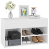 Stella Homewares Shoe Bench White 80x30x45 cm Engineered Wood