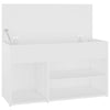 Stella Homewares Shoe Bench White 80x30x45 cm Engineered Wood