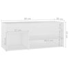 Stella Homewares Shoe Bench White 80x30x45 cm Engineered Wood