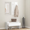 Stella Homewares Hallway Furniture Set High Gloss White Engineered Wood