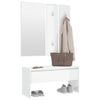 Stella Homewares Hallway Furniture Set High Gloss White Engineered Wood