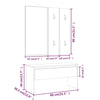 Stella Homewares Hallway Furniture Set High Gloss White Engineered Wood