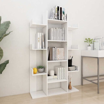 Stella Homewares Book Cabinet White 86x25.5x140 cm Engineered Wood