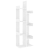 Stella Homewares Book Cabinet White 48x25.5x140 cm Engineered Wood