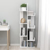 Stella Homewares Book Cabinet White 48x25.5x140 cm Engineered Wood