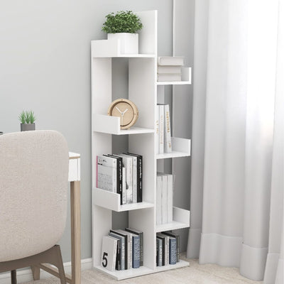 Stella Homewares Book Cabinet White 48x25.5x140 cm Engineered Wood
