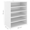 Stella Homewares Shoe Cabinet White 60x35x70 cm Engineered Wood
