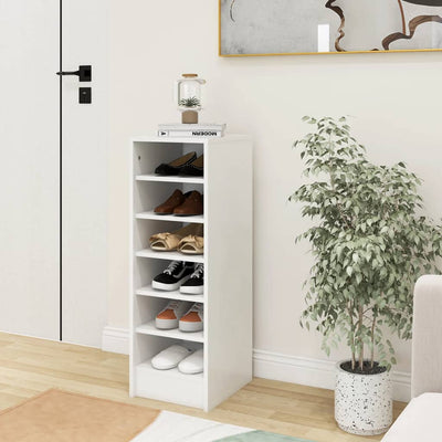 Stella Homewares Shoe Cabinet White 31.5x35x90 cm Engineered Wood