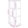 Stella Homewares Corner Cabinet White 33x33x100 cm Engineered Wood