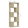 Stella Homewares Book Cabinet Room Divider Sonoma Oak 60x24x155 cm