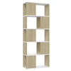 Stella Homewares Book Cabinet Room Divider White&Sonoma Oak 60x24x155 cm