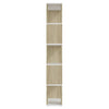 Stella Homewares Book Cabinet Room Divider White&Sonoma Oak 60x24x155 cm